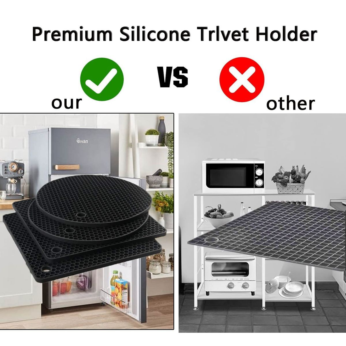 Honeycomb Silicone Trivet Set (4-Pieces) product image