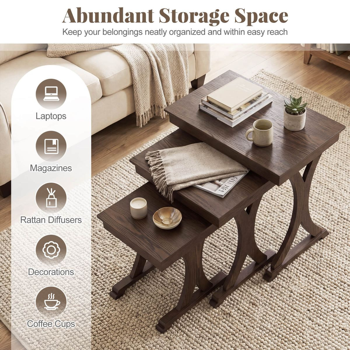 Nesting Coffee Table Set (3 Pieces) product image