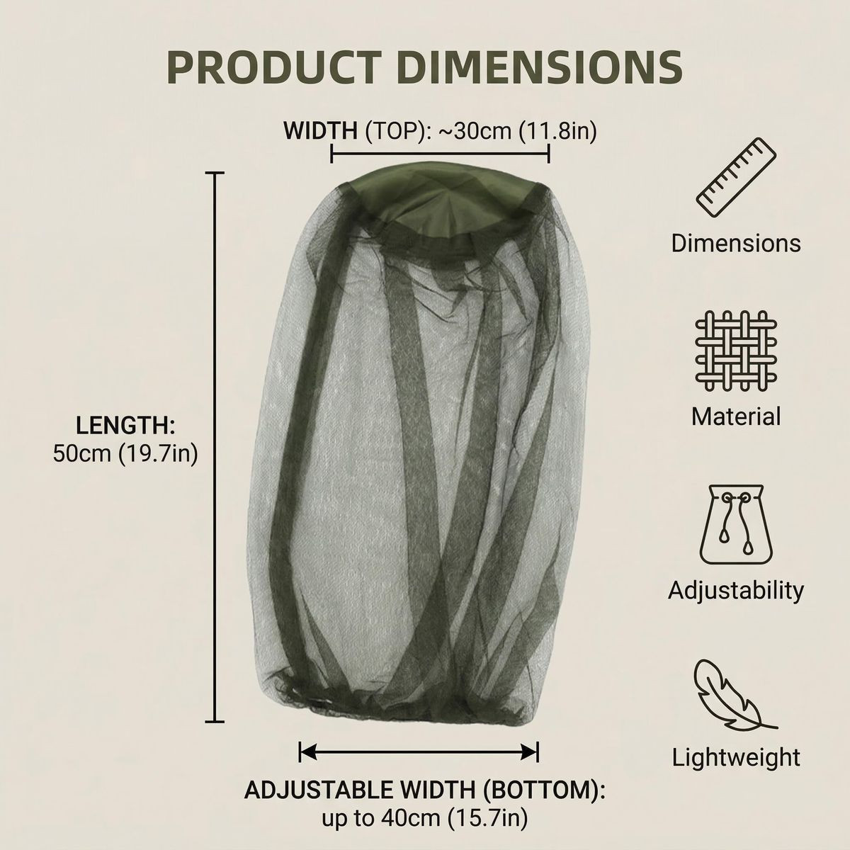 Adjustable Bug Head Net (2-Pack) product image