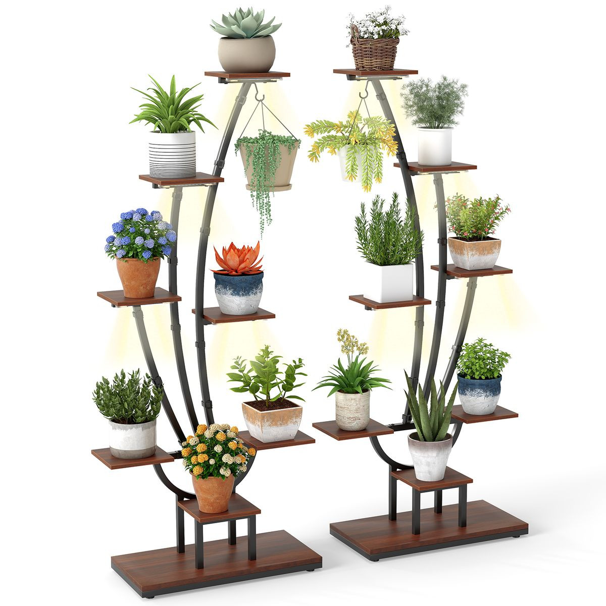 8-Tier Corner Metal Plant Shelves (1 or 2-Pack) product image