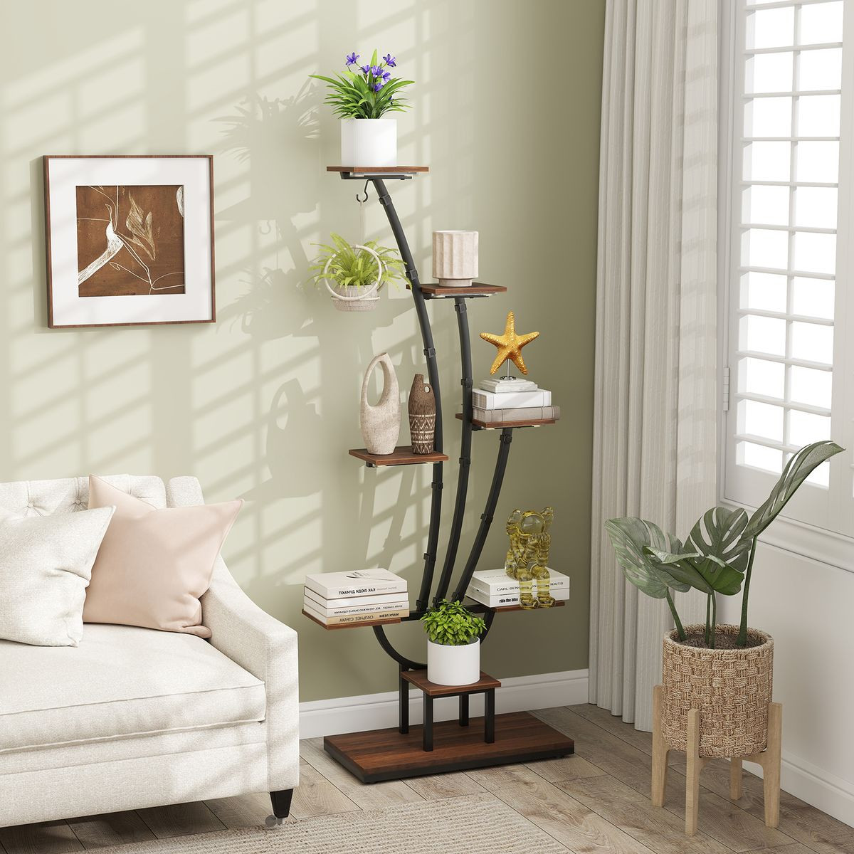8-Tier Corner Metal Plant Shelves (1 or 2-Pack) product image