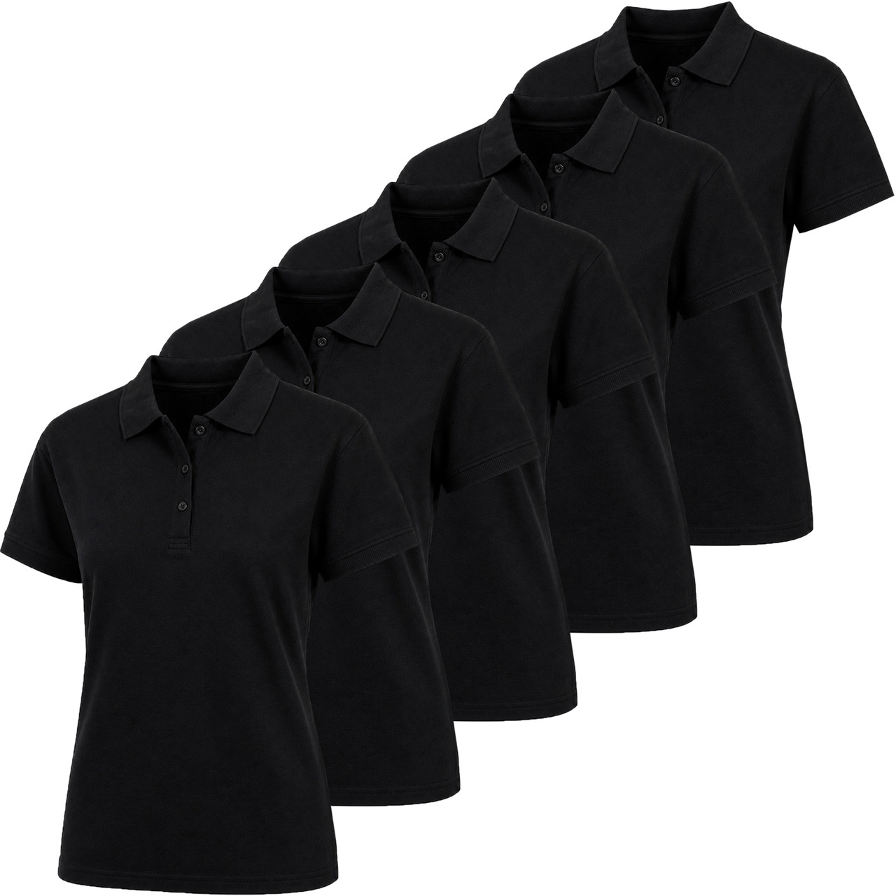 Junior's Short Sleeve School Uniform  Pique Polo Shirt (5-Pack) product image