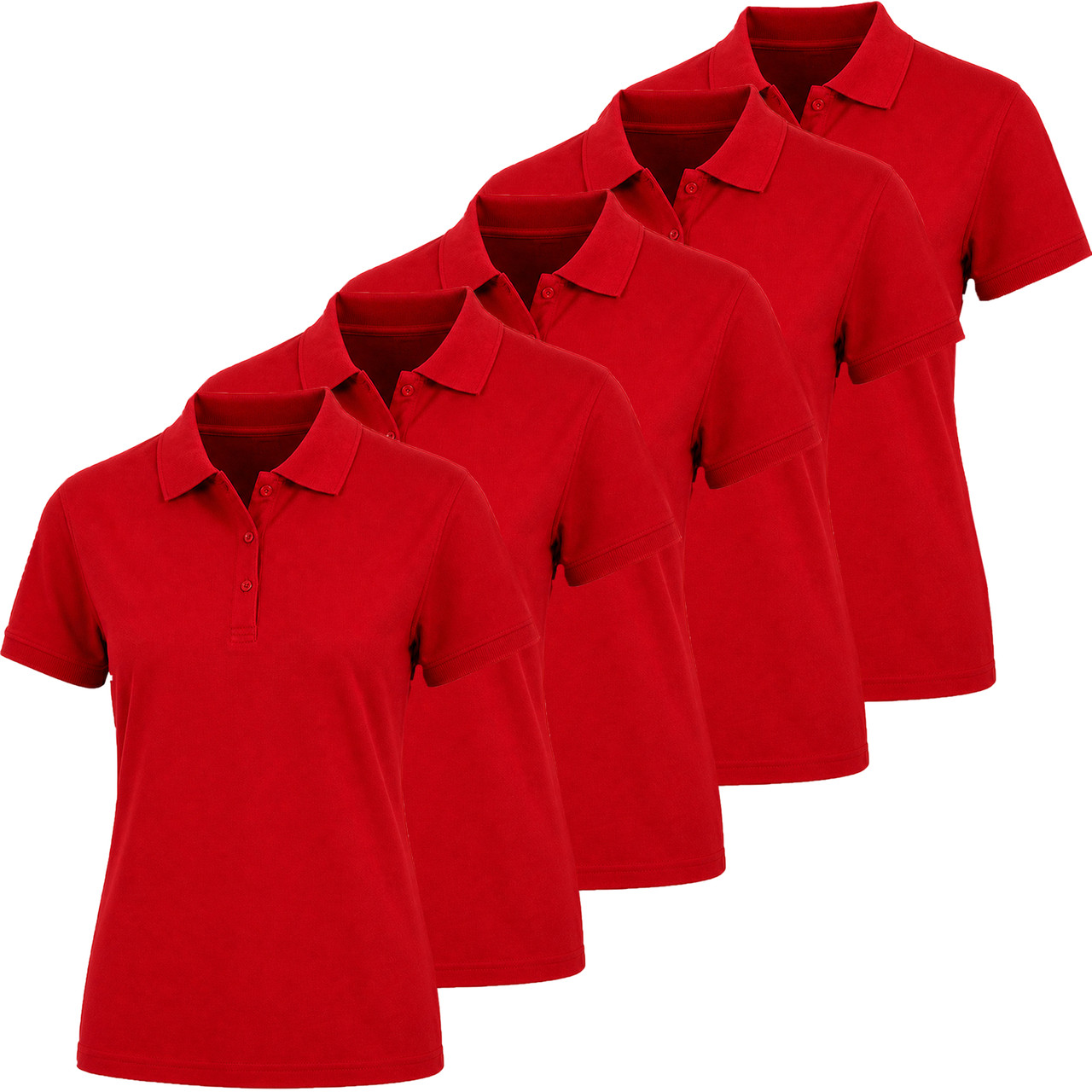 Junior's Short Sleeve School Uniform  Pique Polo Shirt (5-Pack) product image