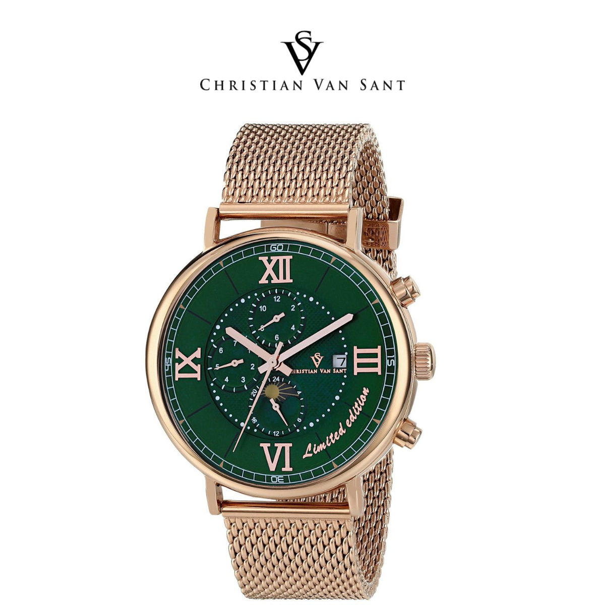 Christian Van Sant Men's Somptueuse LTD Green Dial Watch product image