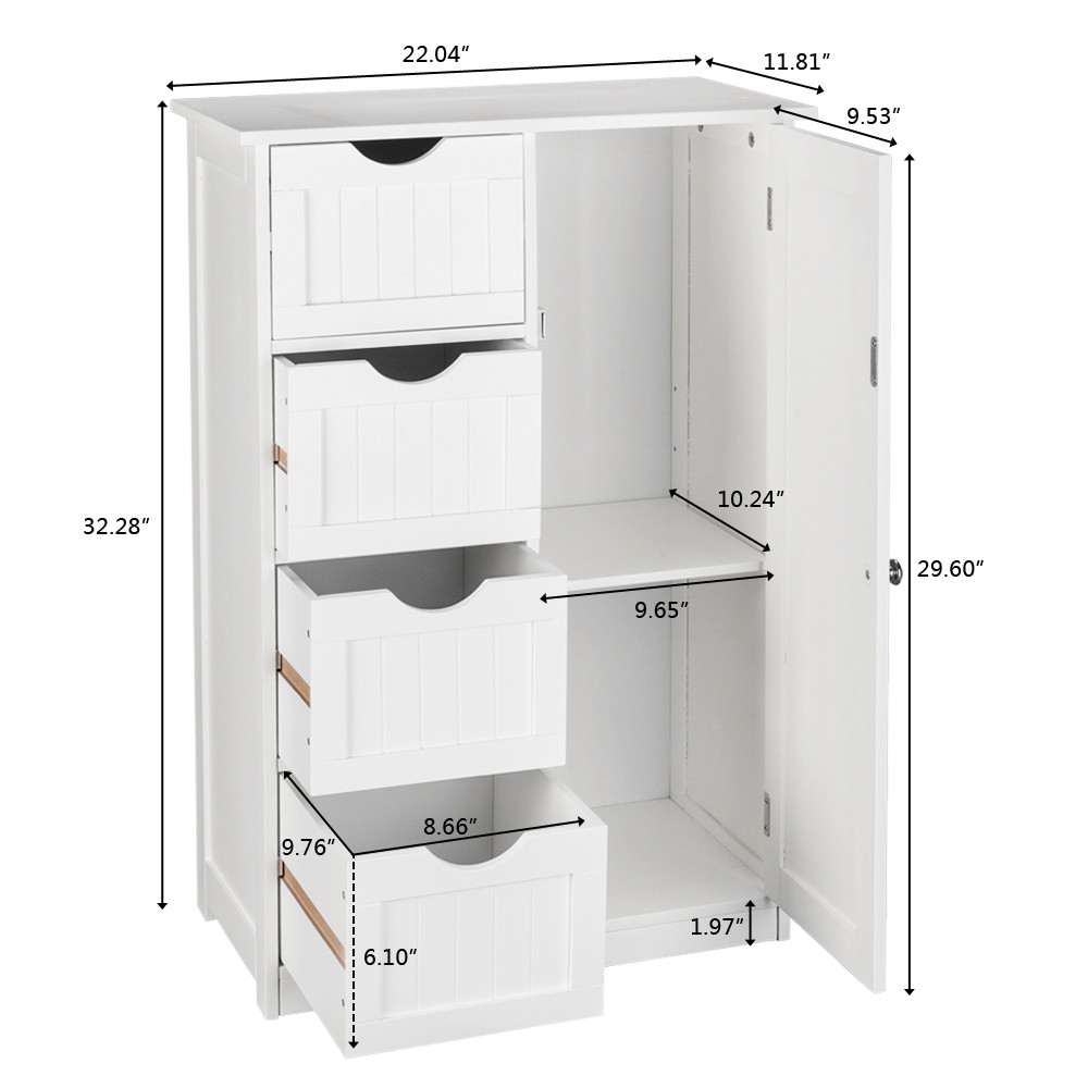 Wooden Bathroom Storage Floor Cabinet product image
