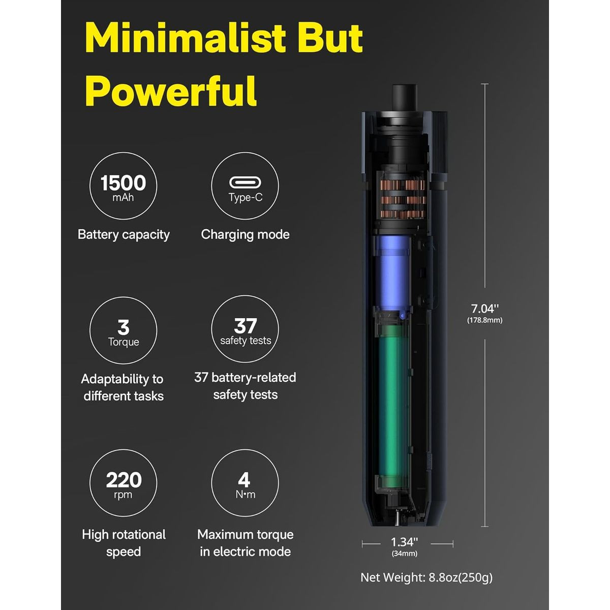 HOTO Electric Rechargeable Screwdriver product image