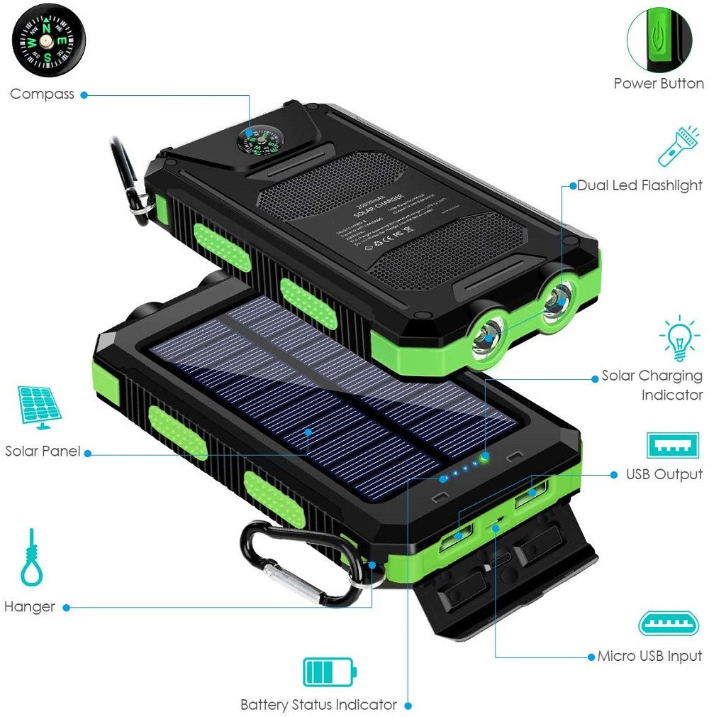 20000mAh Outdoor Solar Power Bank  product image