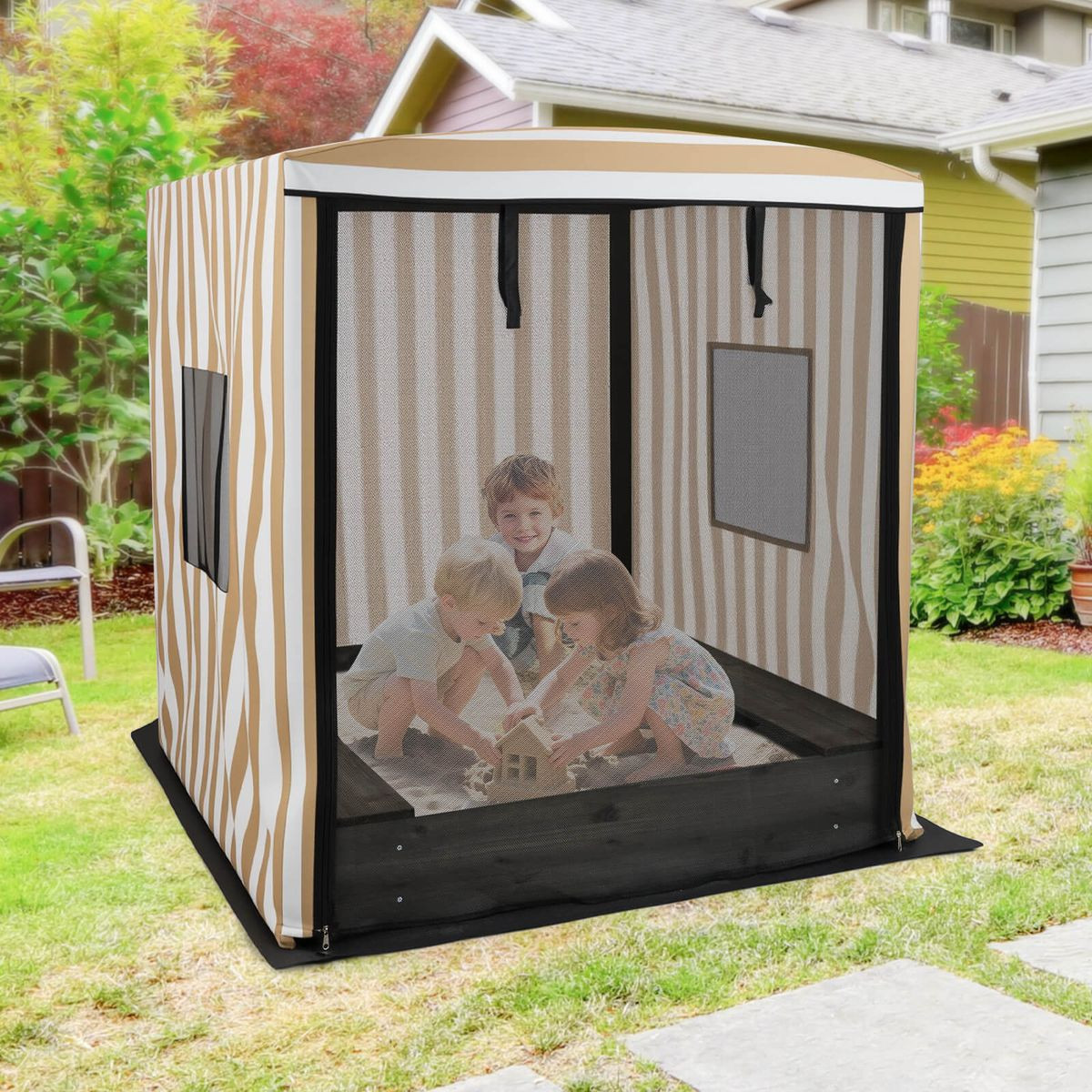 Kids' Wooden Sandbox with Canopy  product image