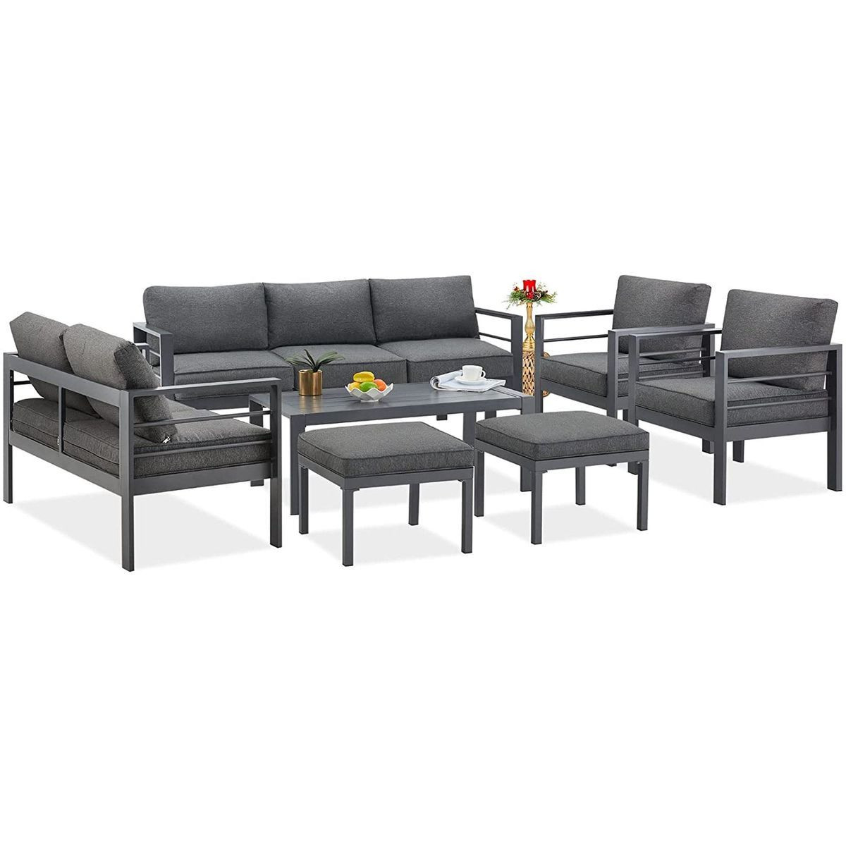Aluminum Outdoor Patio Furniture Set with Coffee Table product image