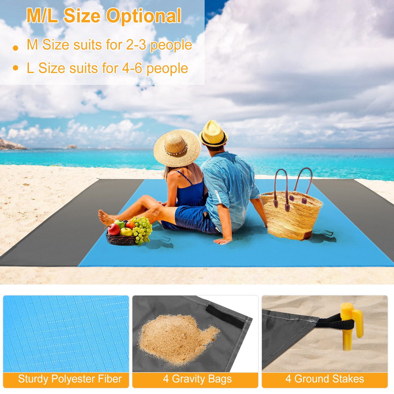 Picnic Blanket with Anchors product image