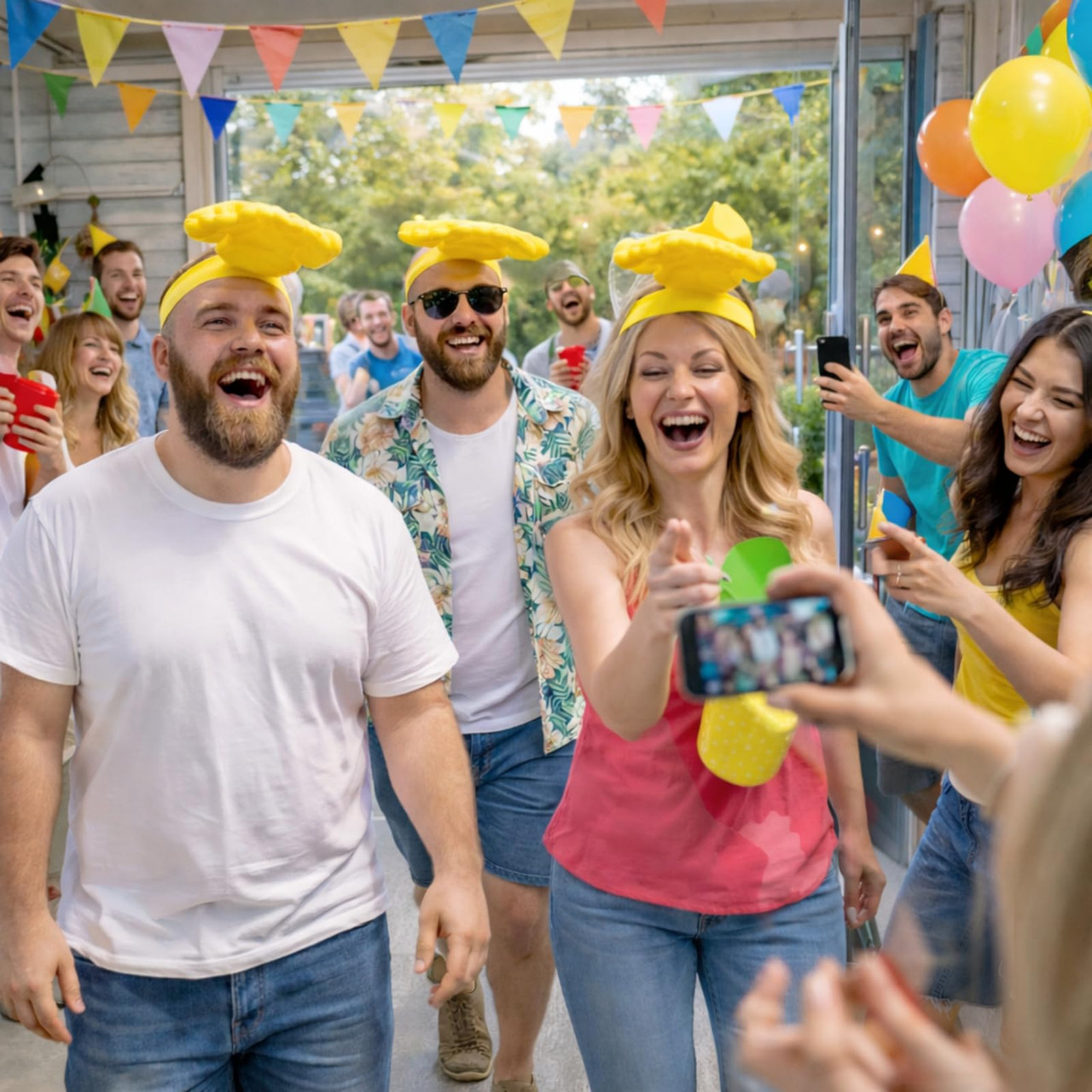 Funny Yellow Hand Sun Visor product image