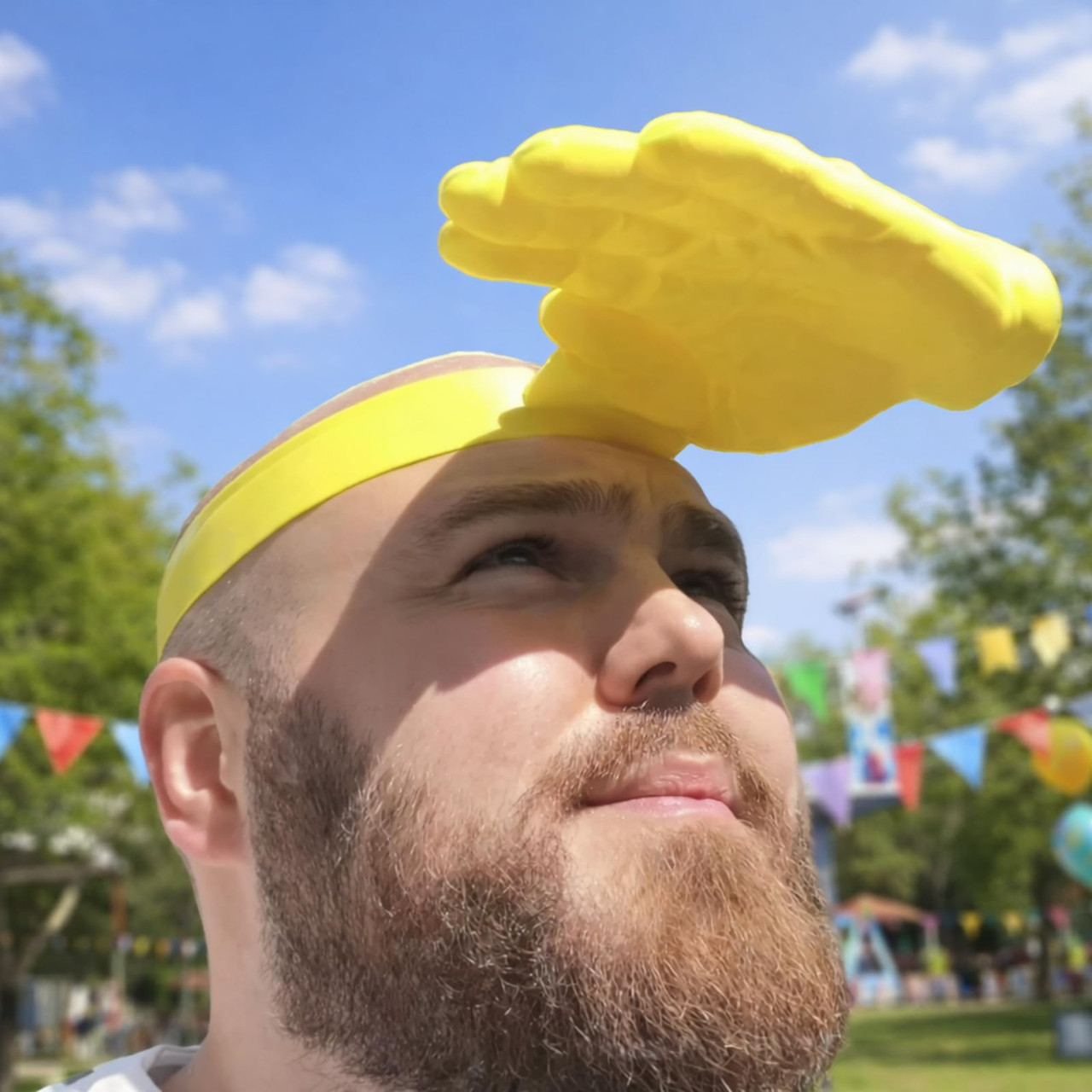 Funny Yellow Hand Sun Visor product image