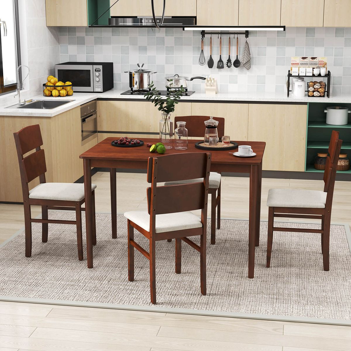 Upholstered Dining Table Set (5 Pieces) product image