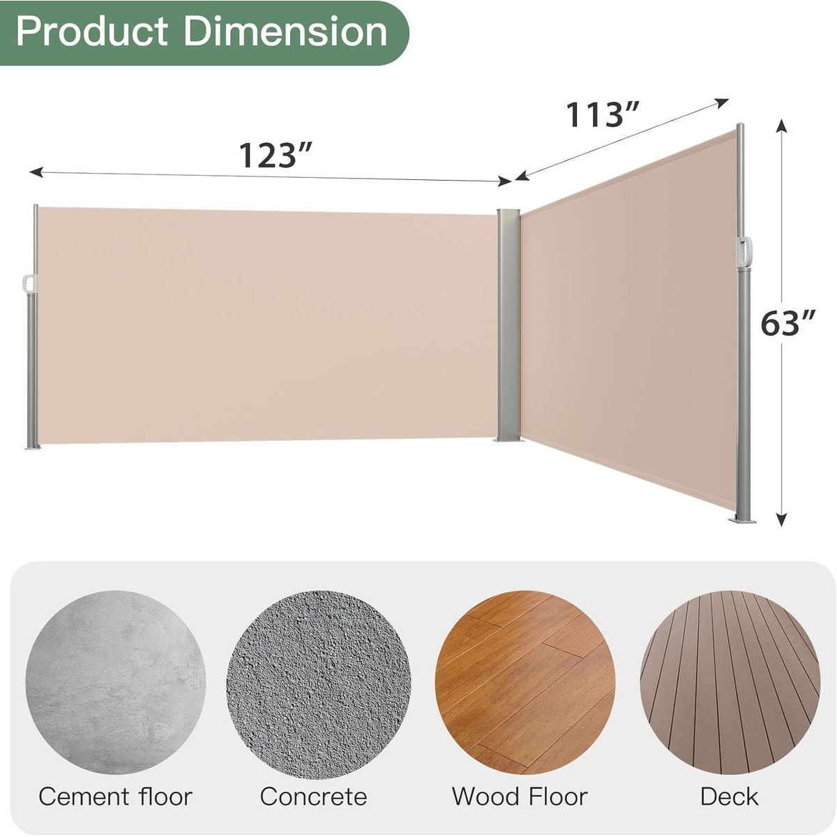 236" x 63" Retractable Double Side Awning product image