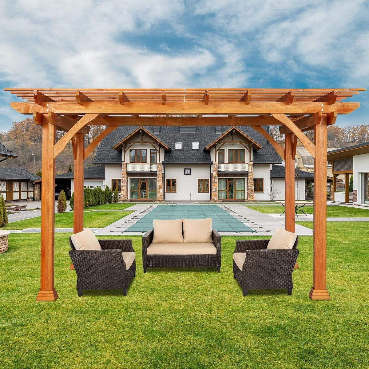12'x10' Mirador Outdoor Pergola product image