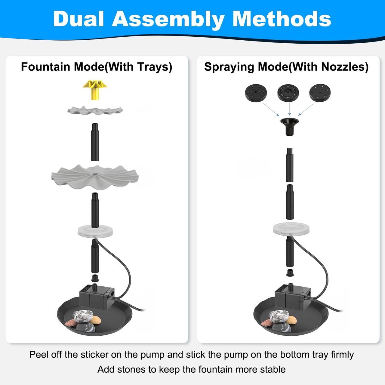 3‑Tier Solar Bird Bath Fountain  product image