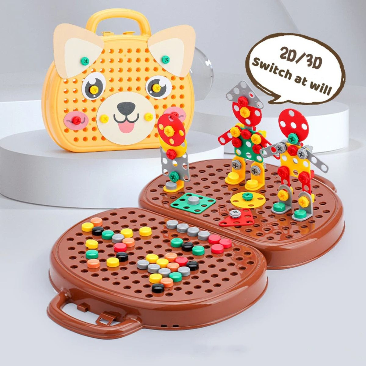 Children Electric Drill Toolbox Driller Games Tool Toy for Boys Girls Montessori Screw Puzzle Kid Pretend Play Toys Gift product image