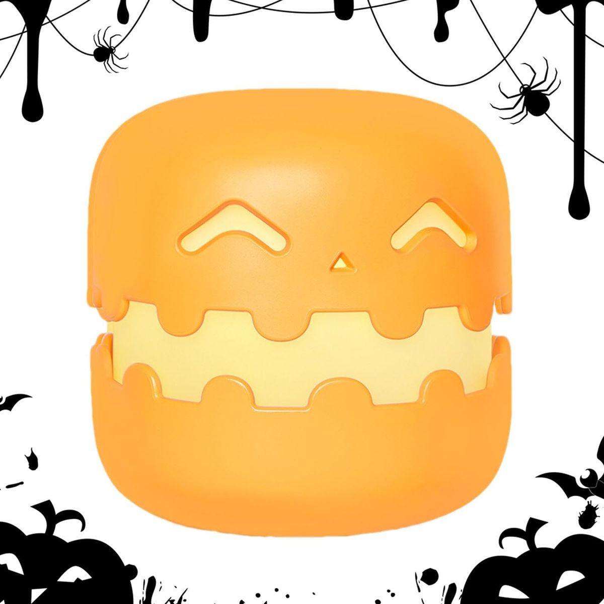 Halloween Pumpkin Night Light, New Jack-O-Lantern Night Light With Press Switch,Cute Creative Pumpkin Lamp For Table Desk Bedroom Decor Gift product image