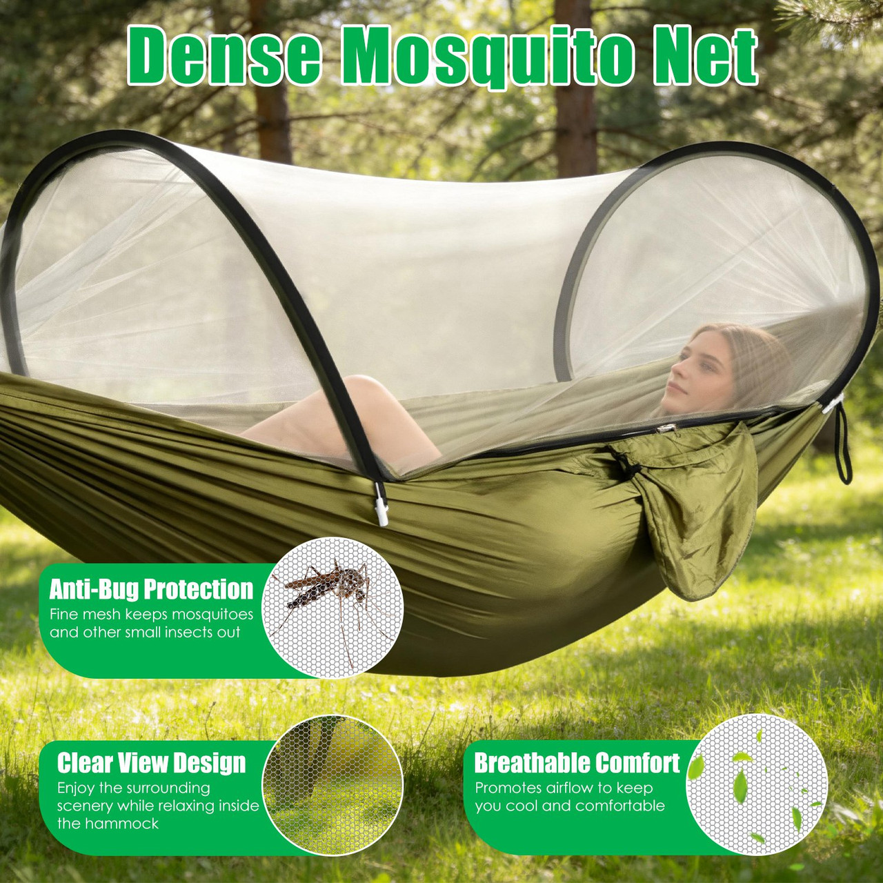 Portable Camping Hammock with Mosquito Net product image