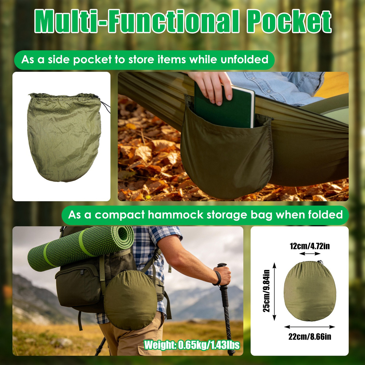 Portable Camping Hammock with Mosquito Net product image