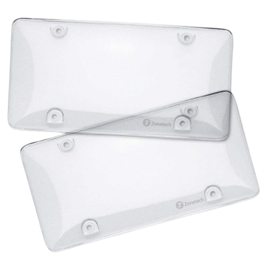 Zone Tech® Clear License Plate Cover Frame Shields (set Of 2) product image