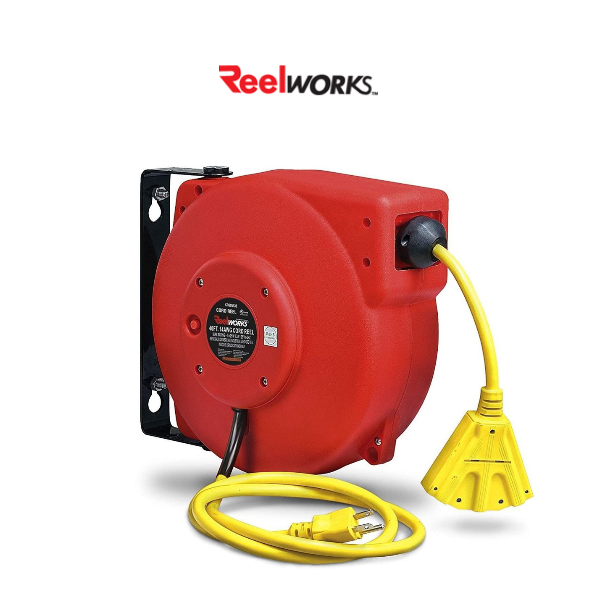 ReelWorks Mountable Retractable Extension Cord Reel  product image