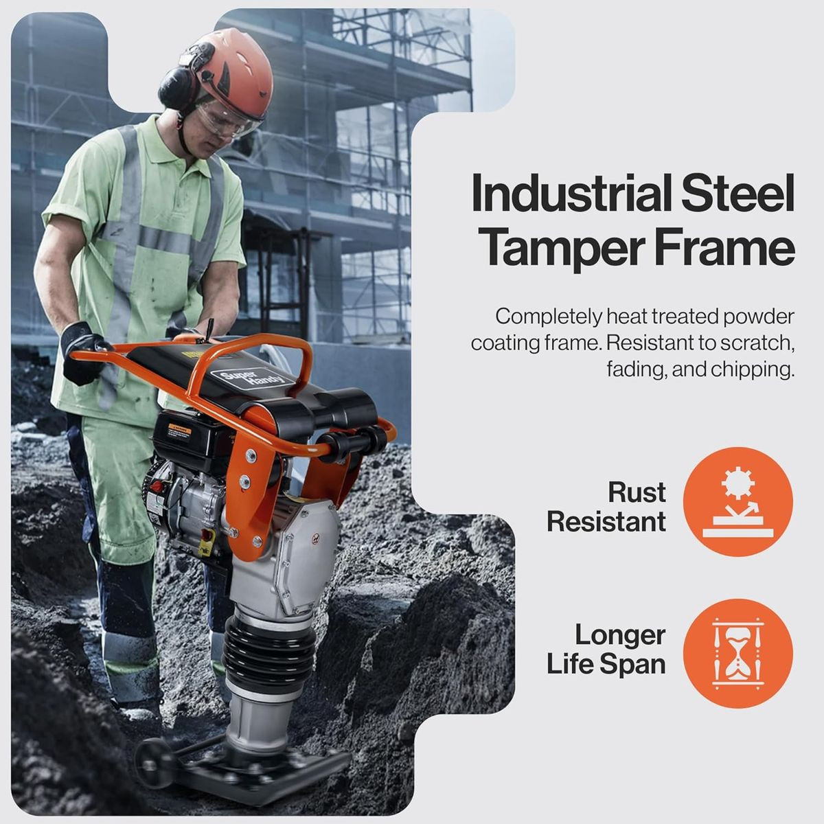 SuperHandy 209cc 7HP Gas Jumping Jack Tamping Rammer product image