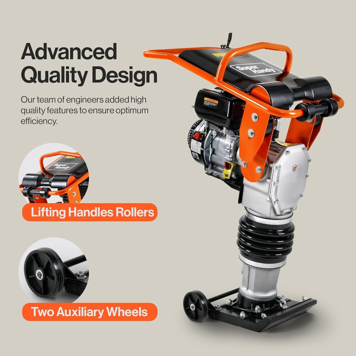 SuperHandy 209cc 7HP Gas Jumping Jack Tamping Rammer product image