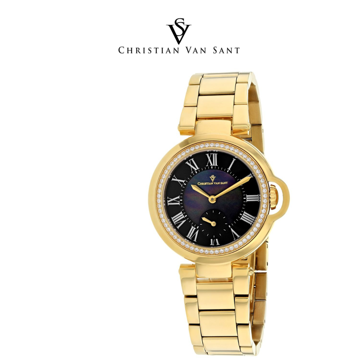 Christian Van Sant Women's Cybele Black Mother of Pearl Dial Watch product image