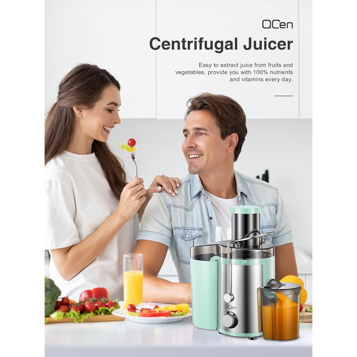 QCEN 800W Centrifugal Juicer Extractor product image