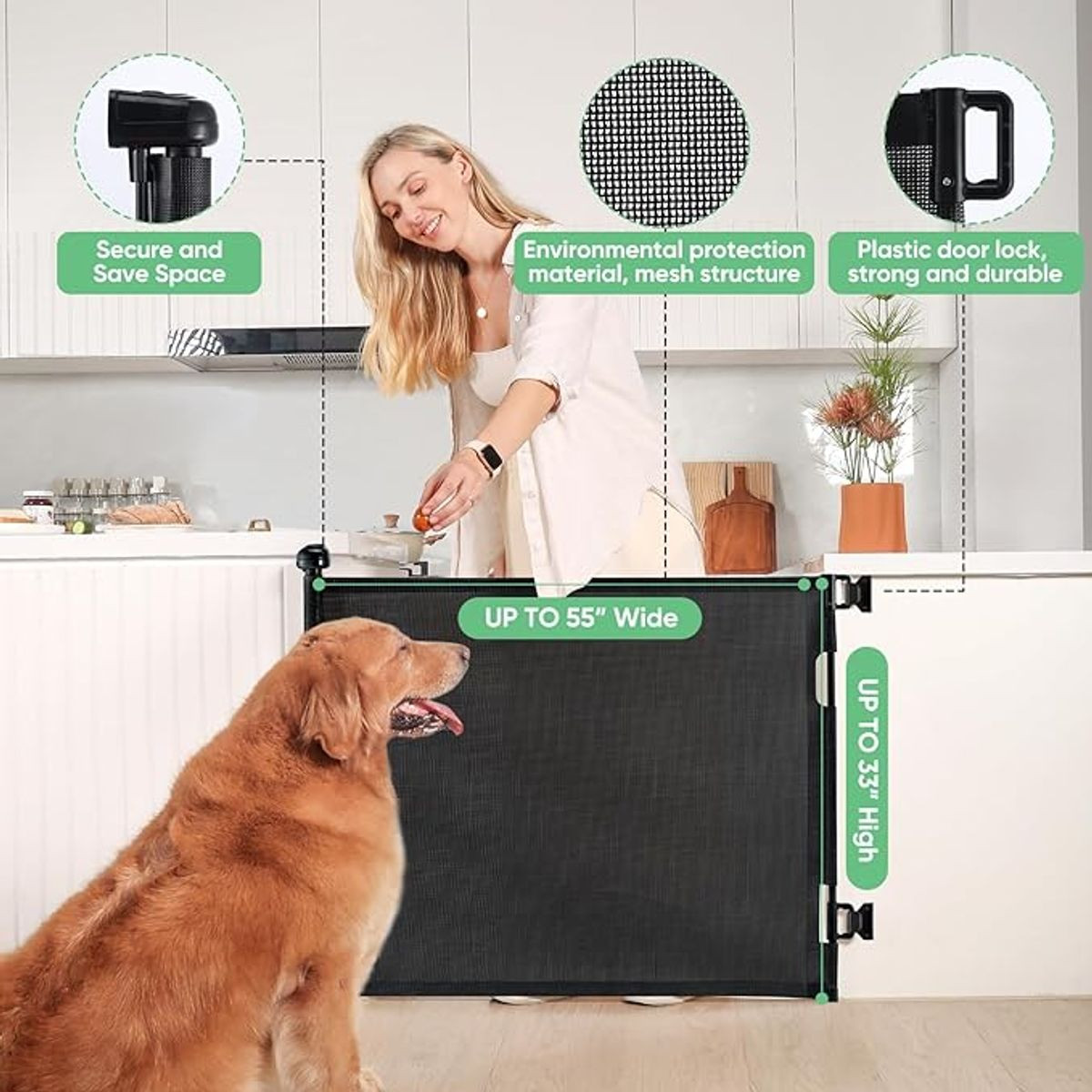 Likzest Retractable Mesh Baby and Pet Gate product image
