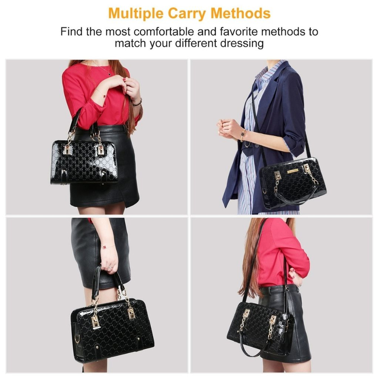 Laromni™ Women's Large Leather Handbag product image