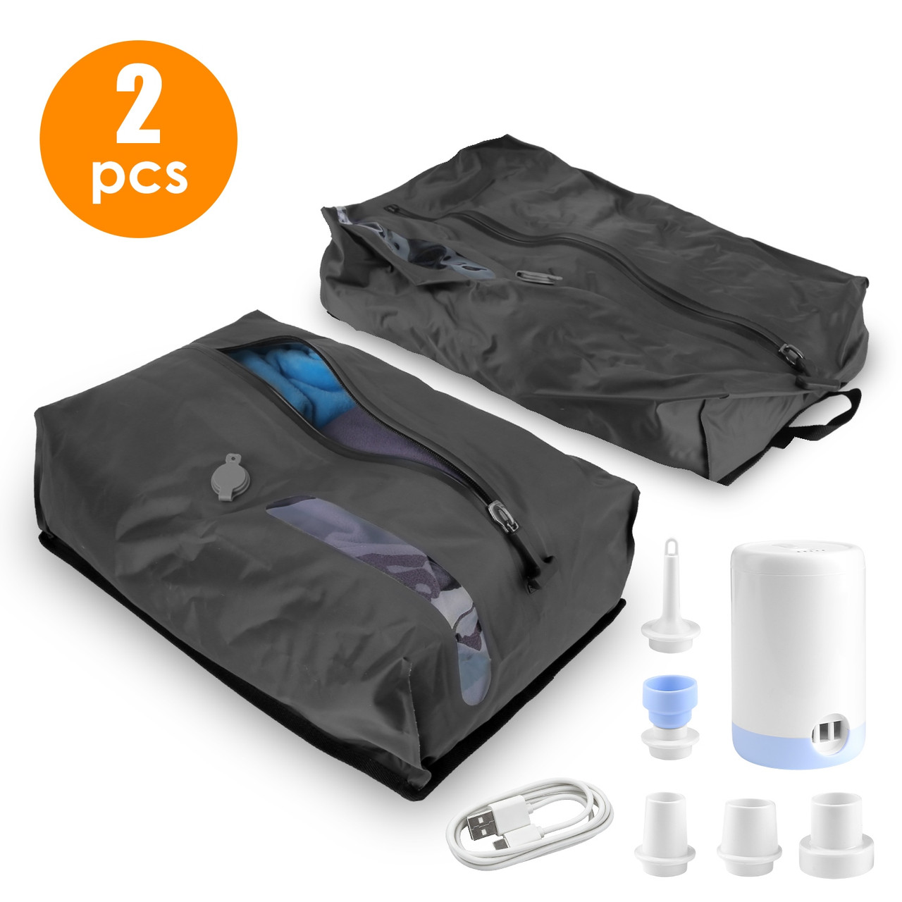 Vacuum Seal Travel Bags with Pump (2-Pack) product image