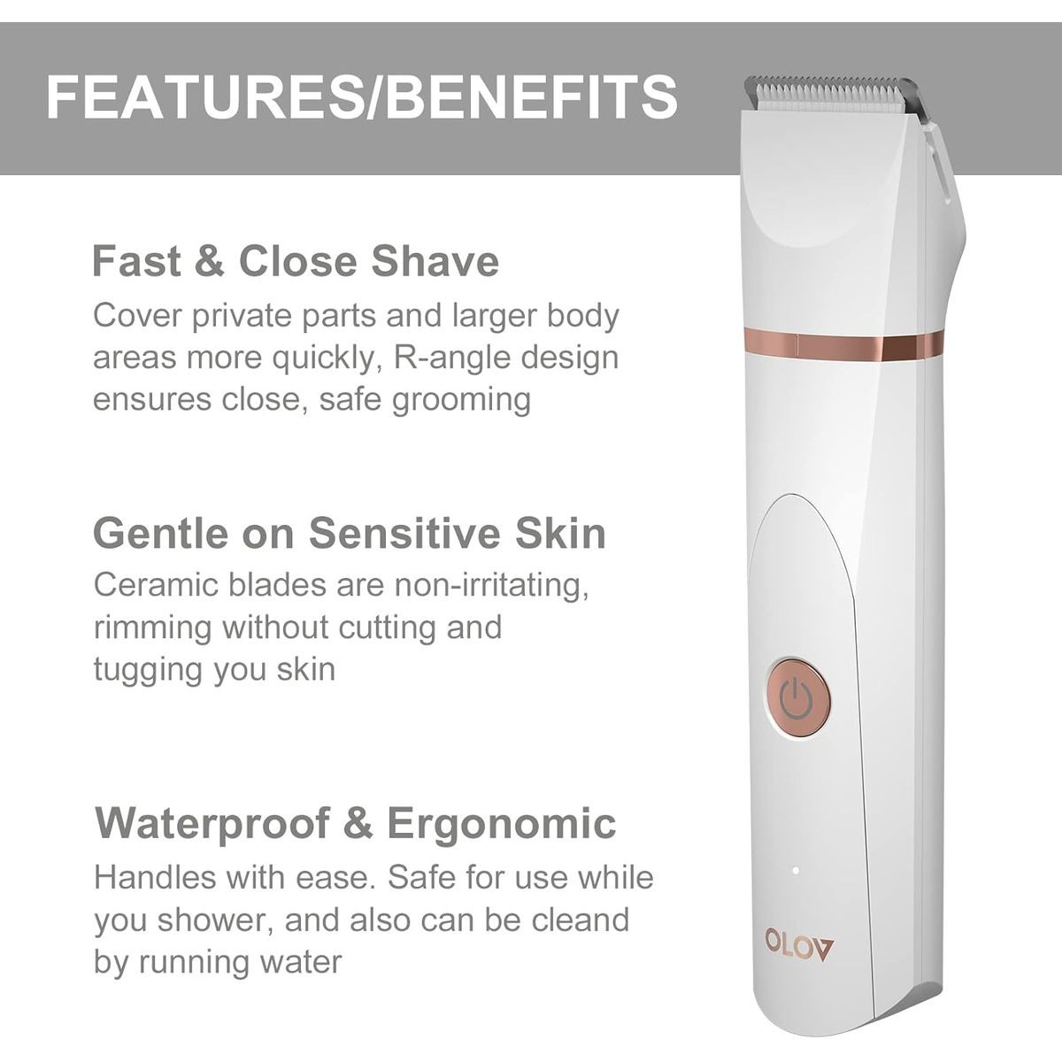 OLOV Electric Body Hair Trimmer product image