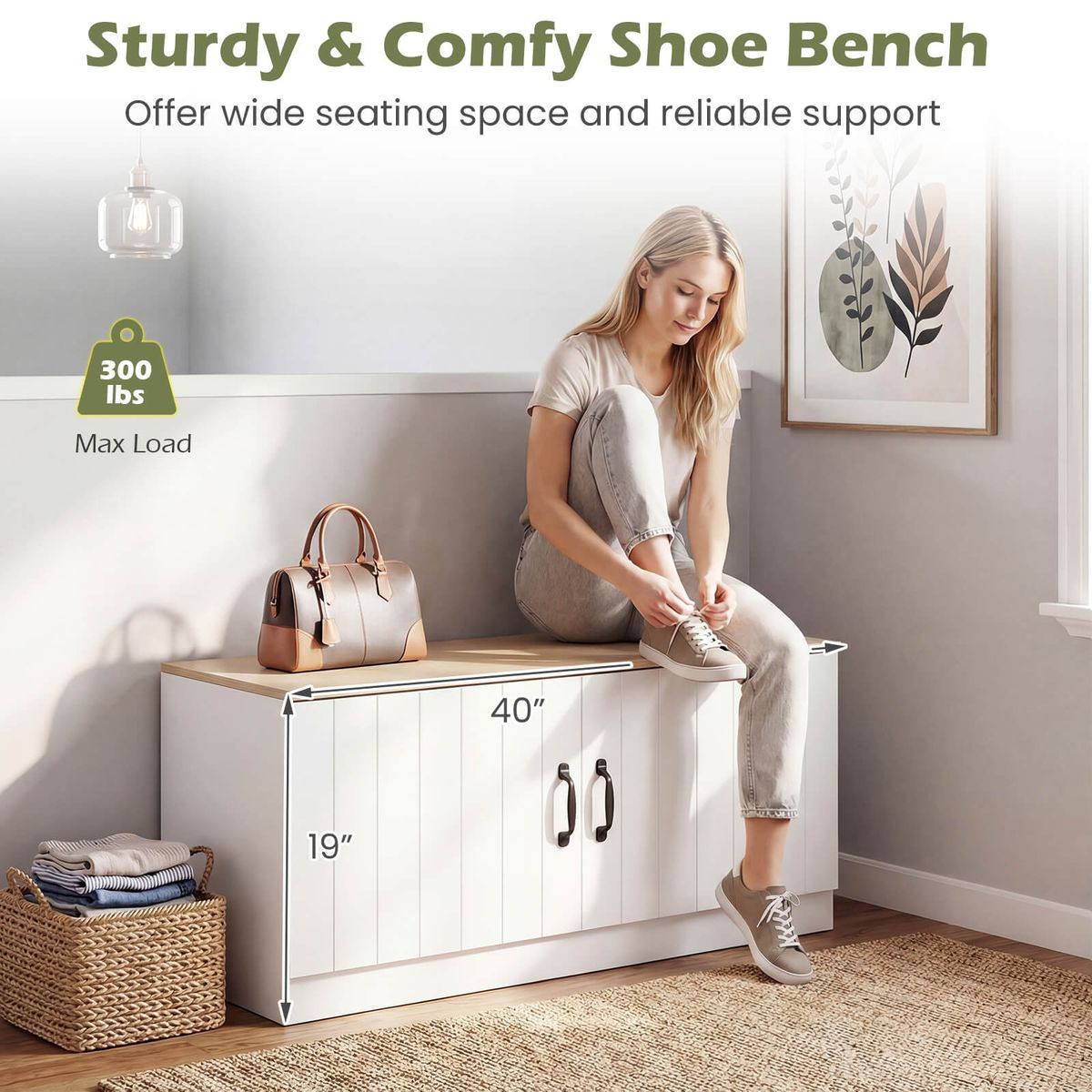 2-Door Shoe Bench  product image