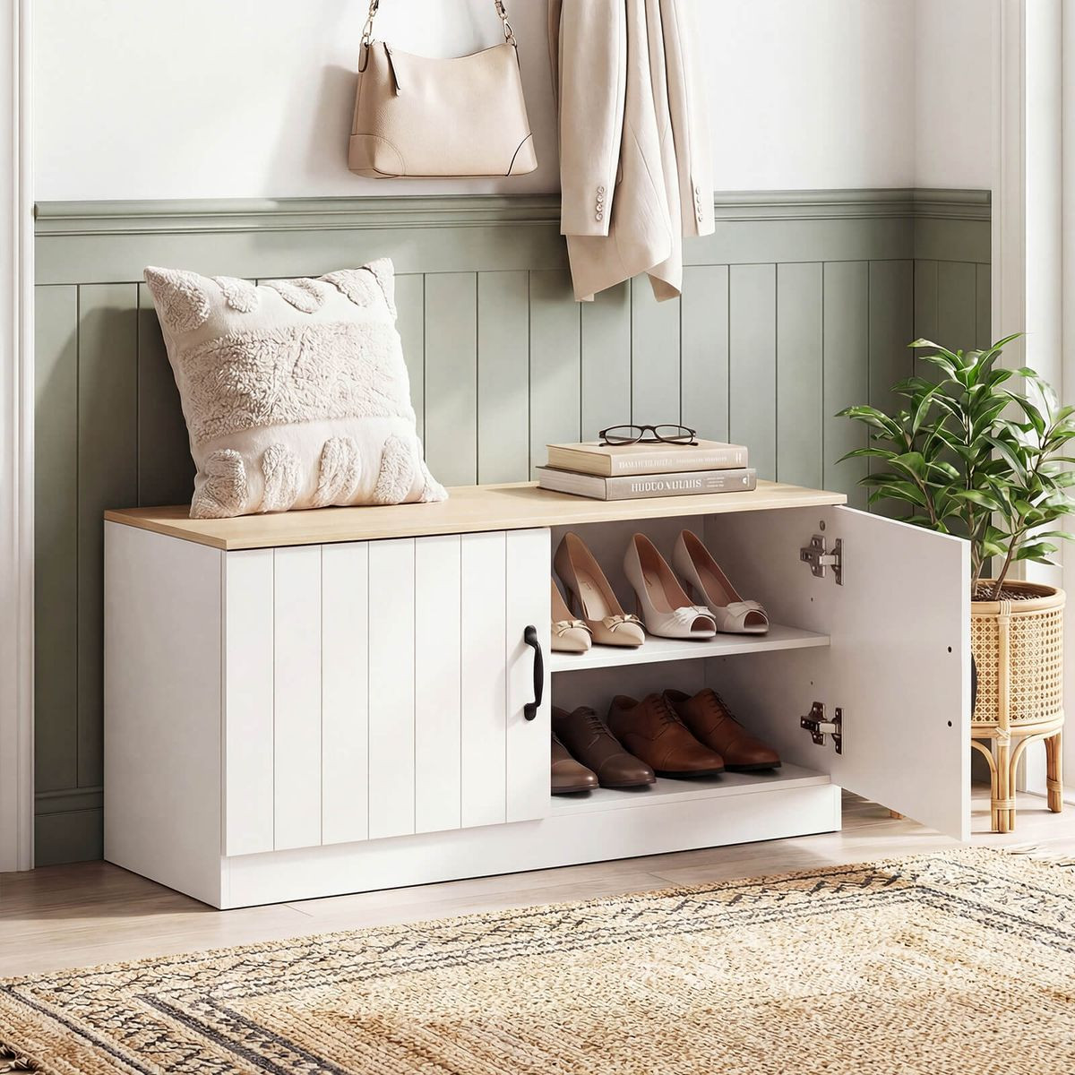 2-Door Shoe Bench  product image