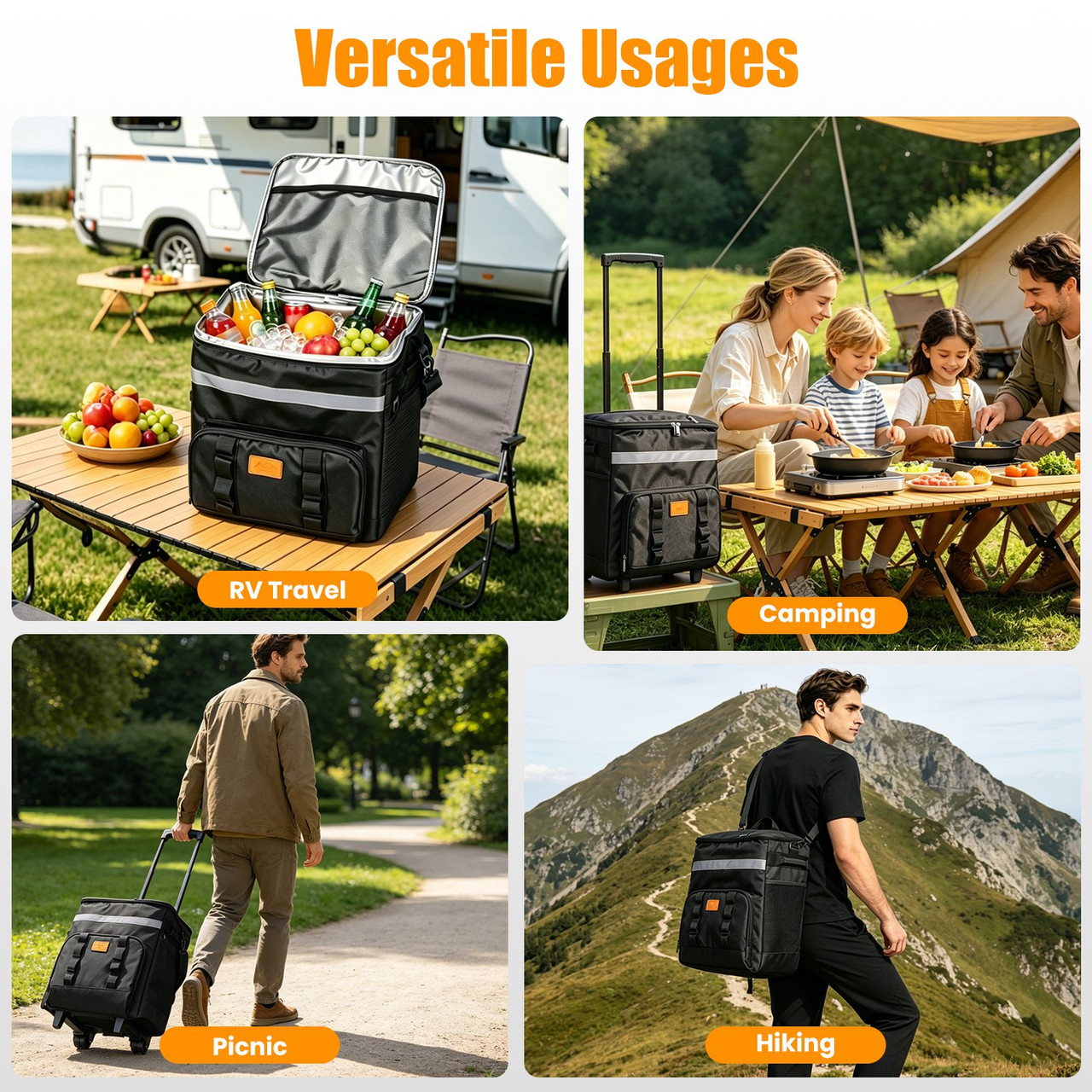 Rolling Cooler Bag with Shoulder Strap product image