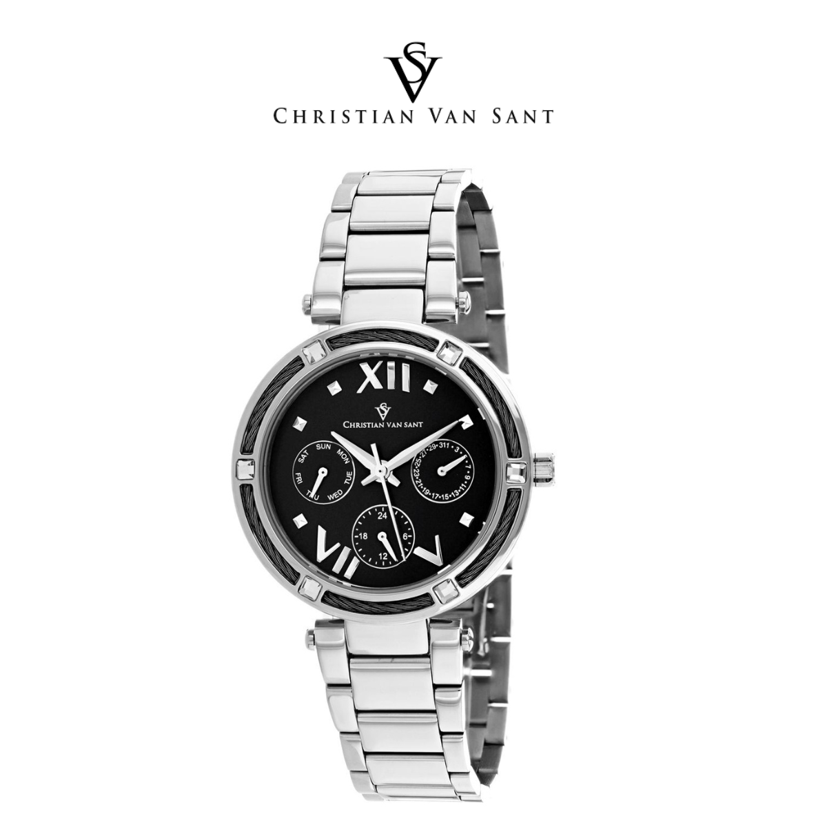 Christian Van Sant Women's Sienna Black Dial Watch product image