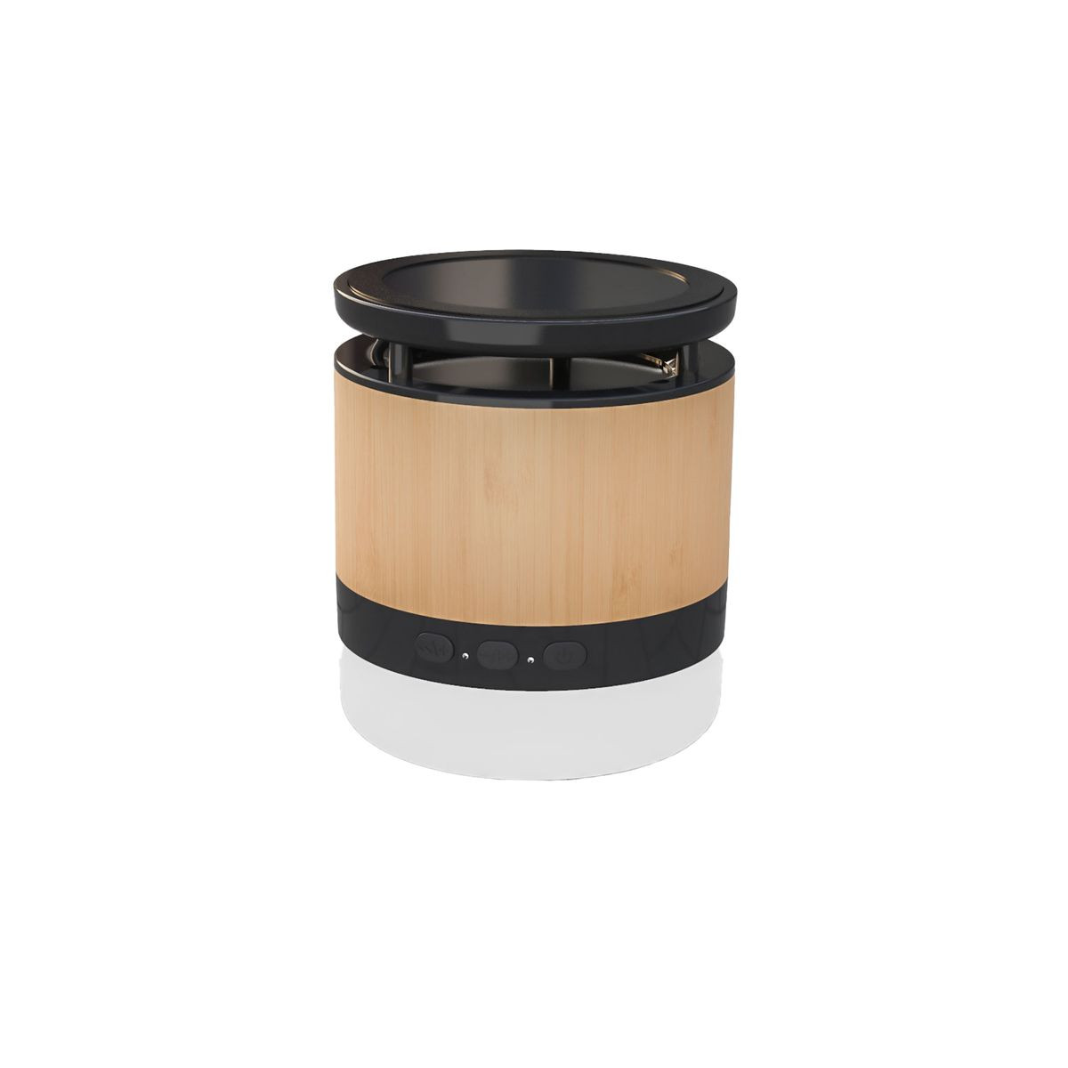 Bamboo Portable Mini Wireless Charger with LED Light product image
