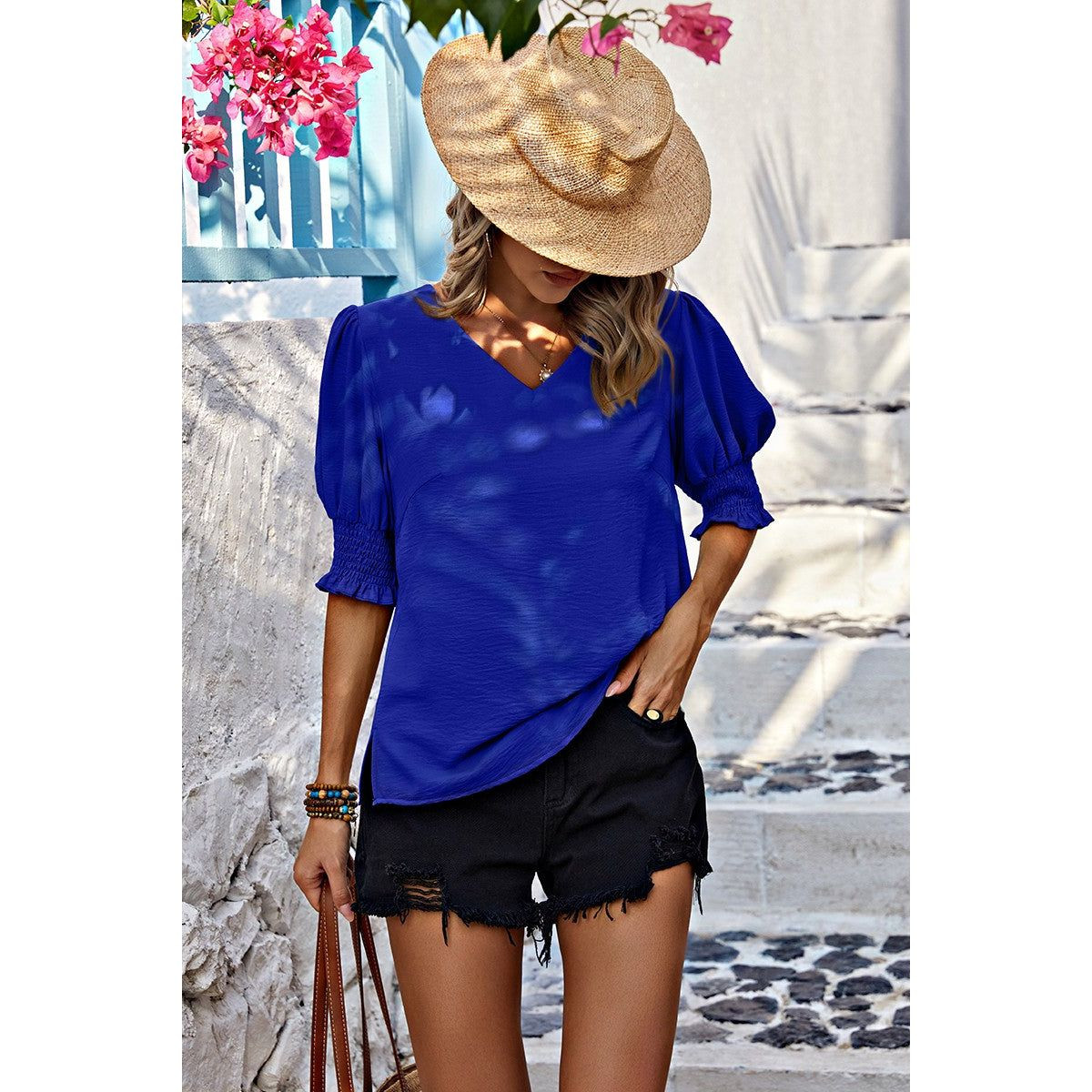 Chic Chiffon Smock Sleeve Blouse product image