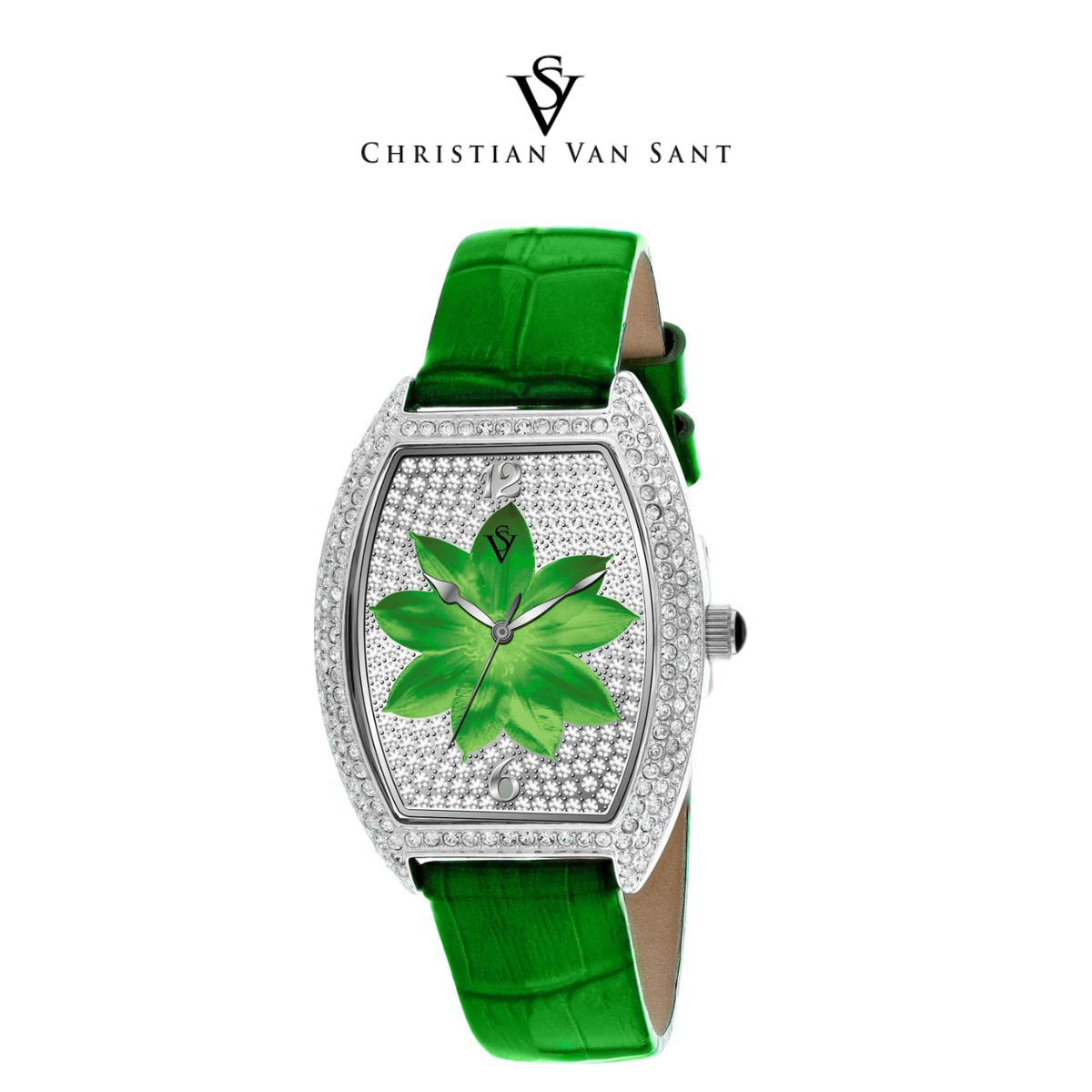 Christian Van Sant Women's Lotus Green Dial Watch product image