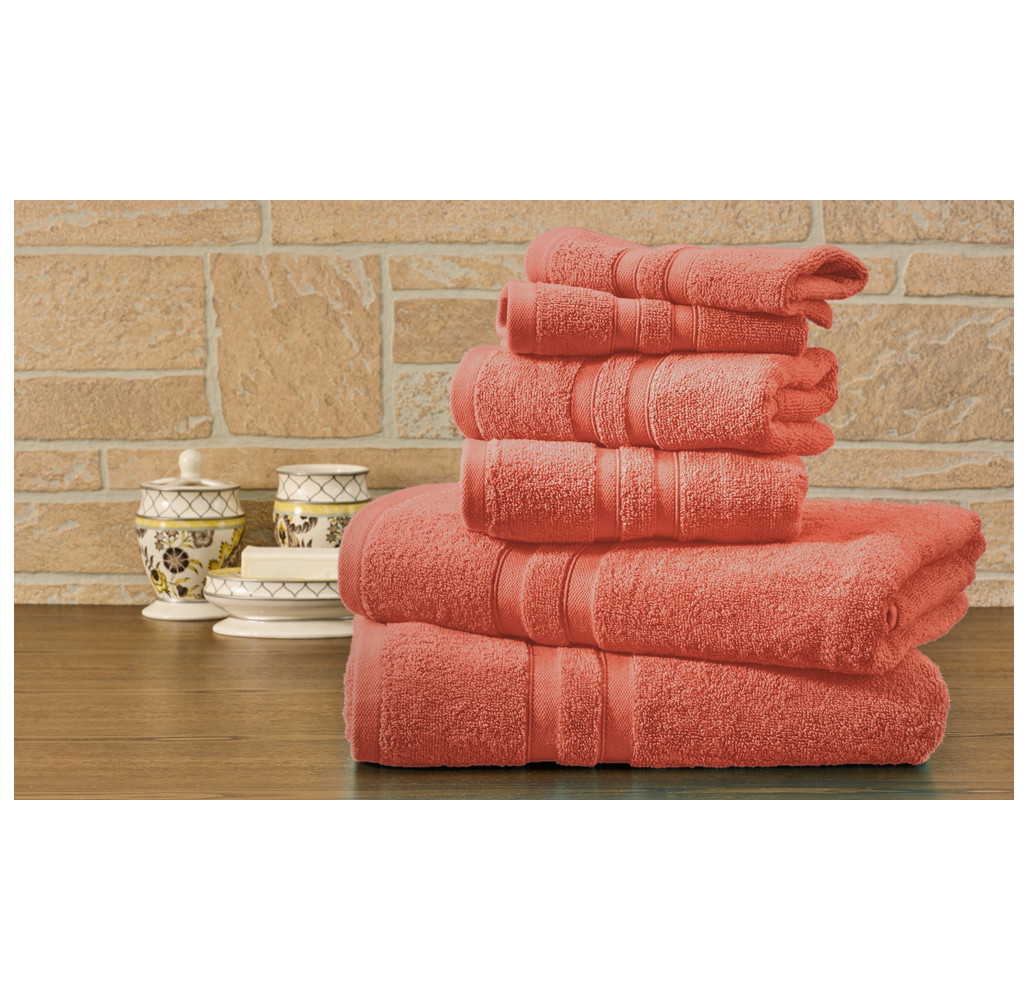 Bibb Home 100% Egyptian Cotton 6-Piece Towel Set product image