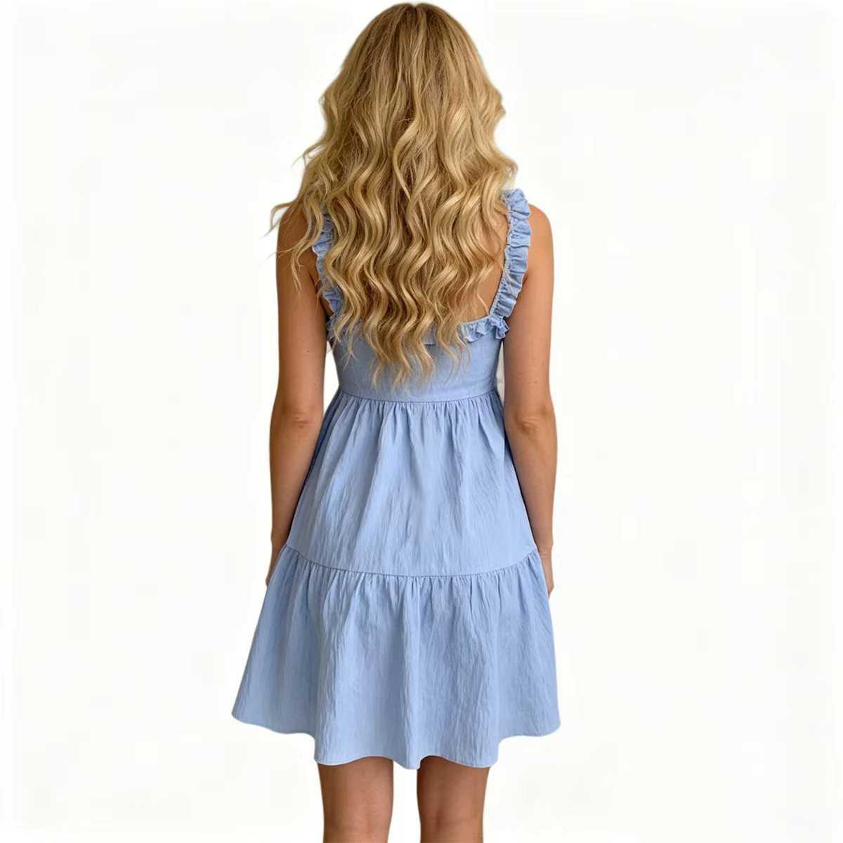 Women's Flowy Ruffle-Trim Cami Dress product image