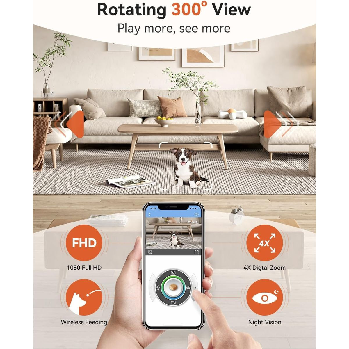 300° Dog Camera with Treat Dispenser product image