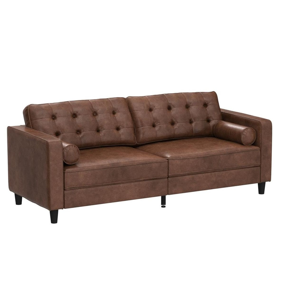 3-Seater 84.2” Mid-Century Sofa Couch with Pillows product image
