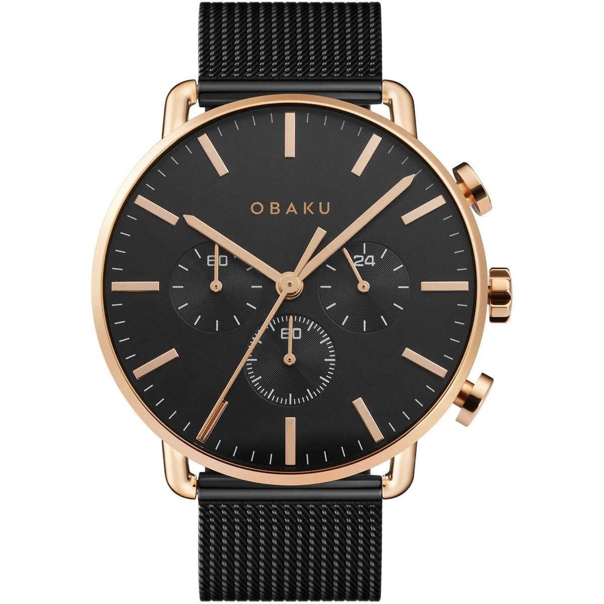Obaku Men's Havn Black Dial Watch  product image