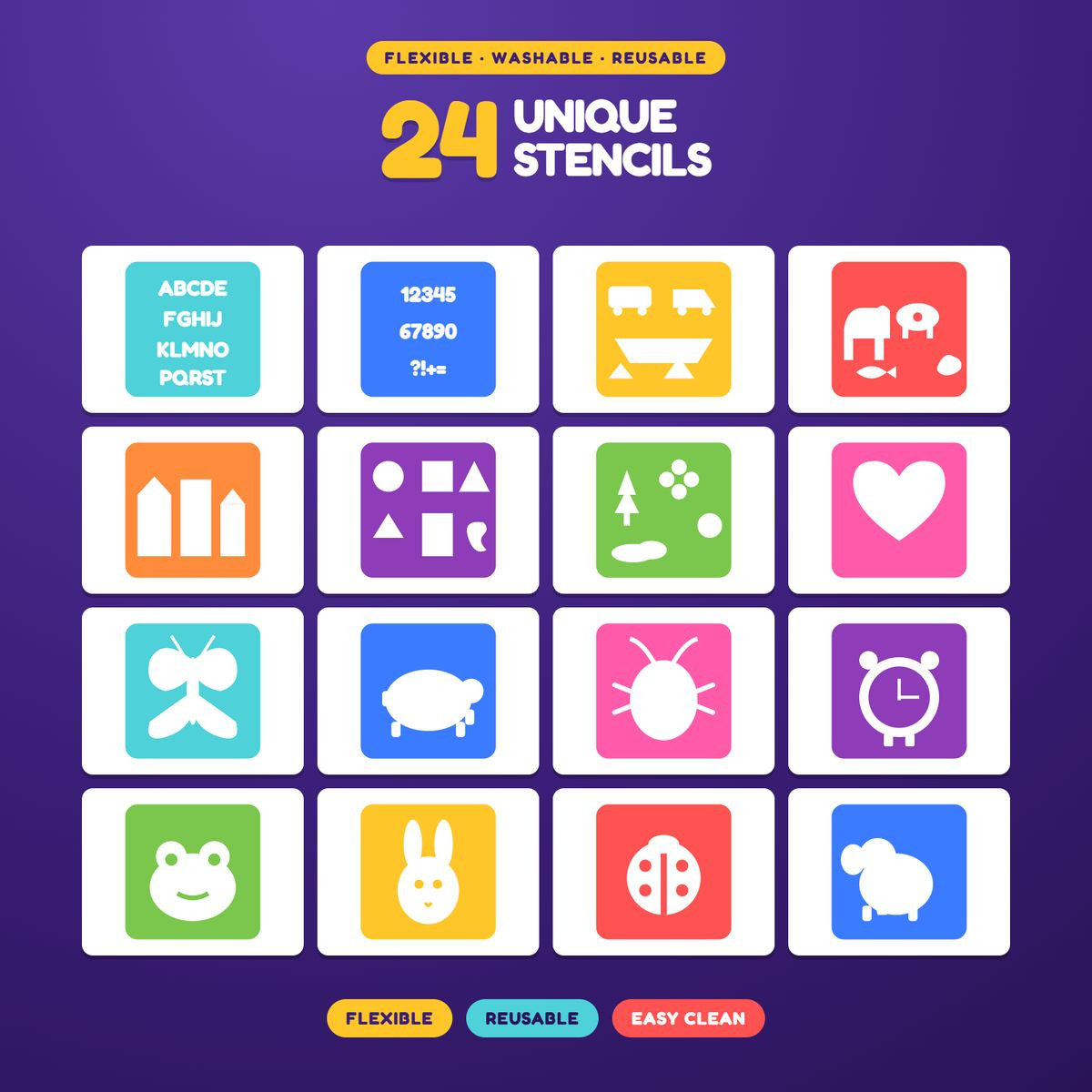 Kids' Reusable Stencil Art Kit  product image