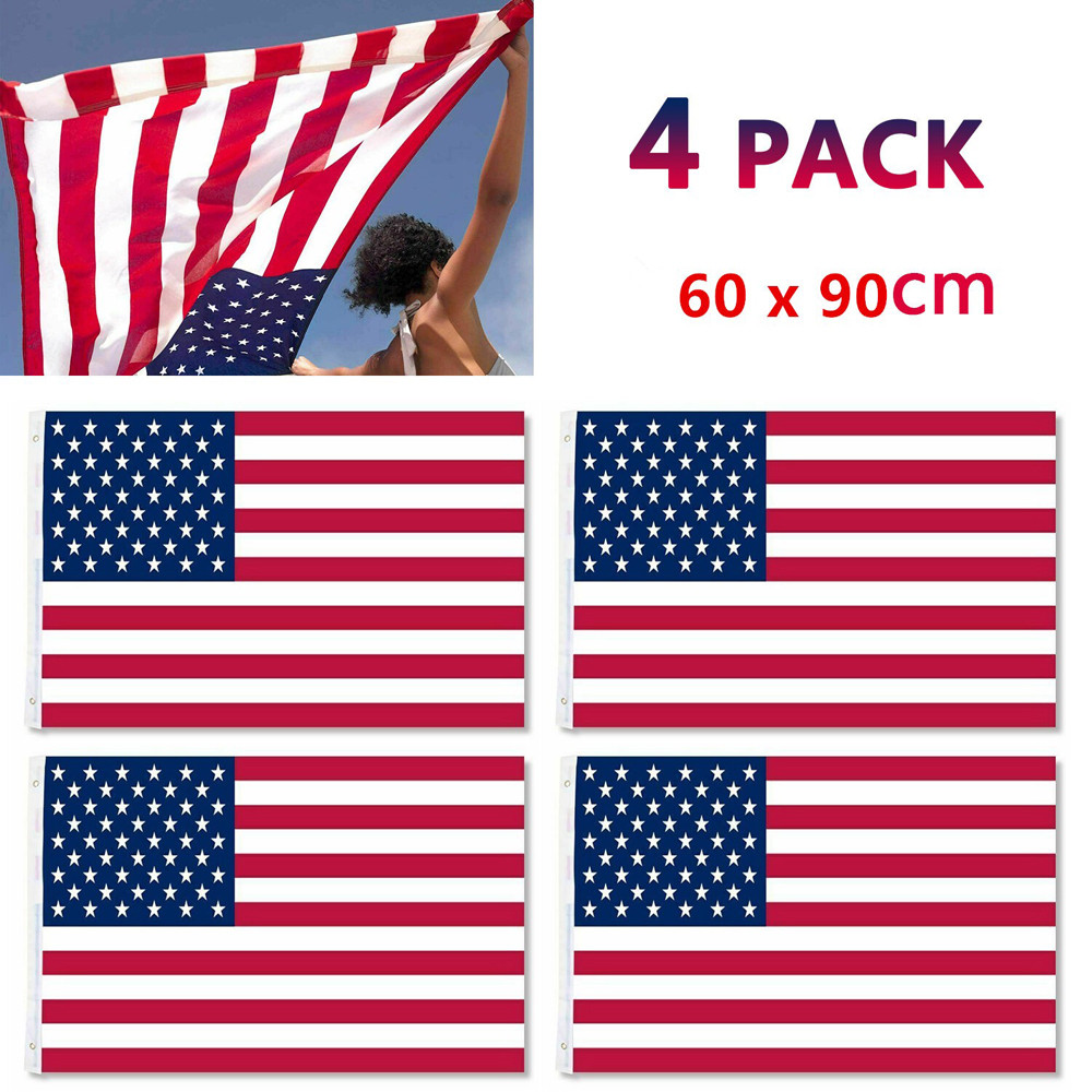 USA Printed Nylon Flag with Brass Grommets (4-Pack) product image