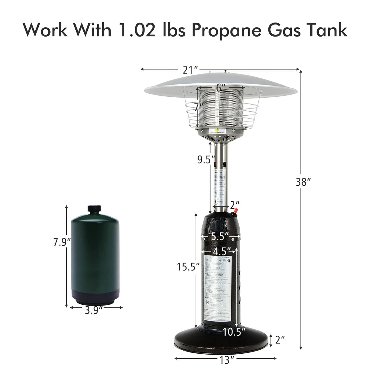 11000 BTU Tabletop Patio Heater product image