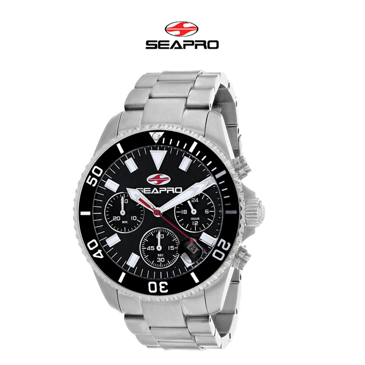 Seapro Men's Scuba 200 Chrono Black Dial Watch product image
